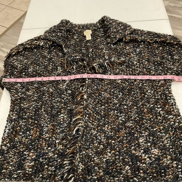 Chico's Soft Chunky Knit Fringe Open Front Cardigan Multicolor Size 12 (Ch… - Picture 8 of 12